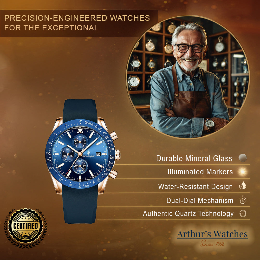 Premium Sleek Chronograph Wrist Watch