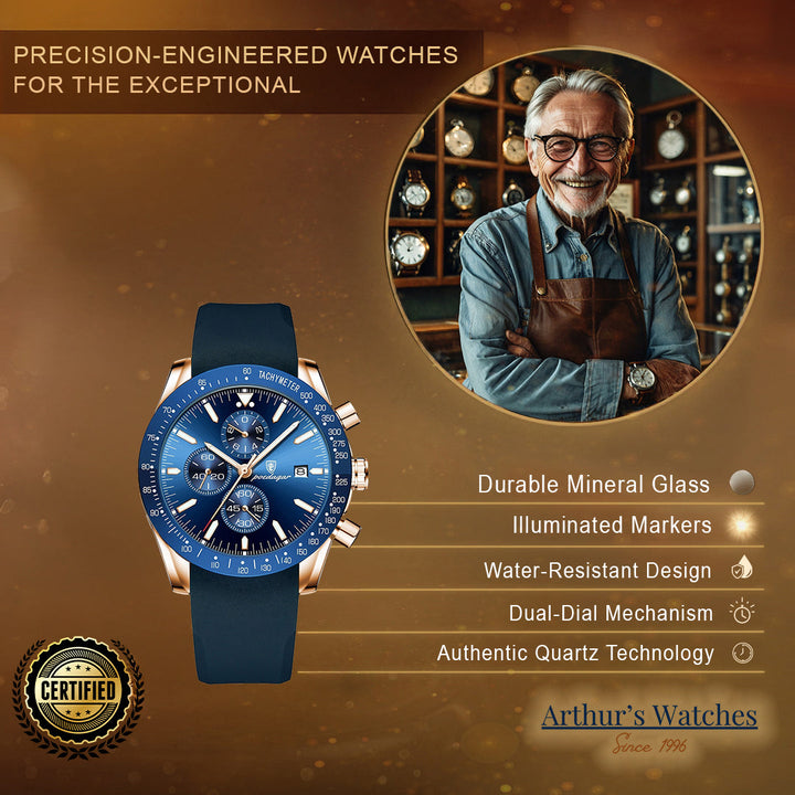 Premium Sleek Chronograph Wrist Watch