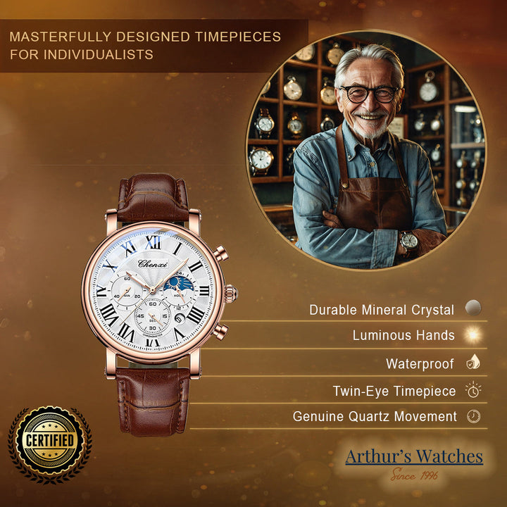 Slim Luxury Multifunctional Wrist Watch