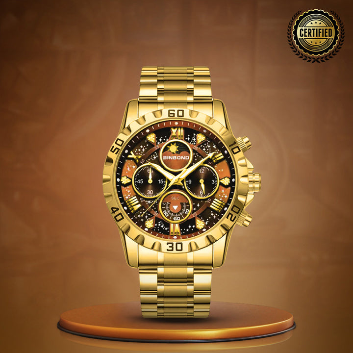 Military Inspired Metal Strap Wrist Watch