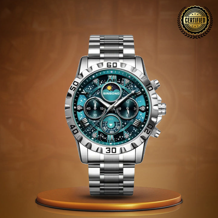 Military Inspired Metal Strap Wrist Watch